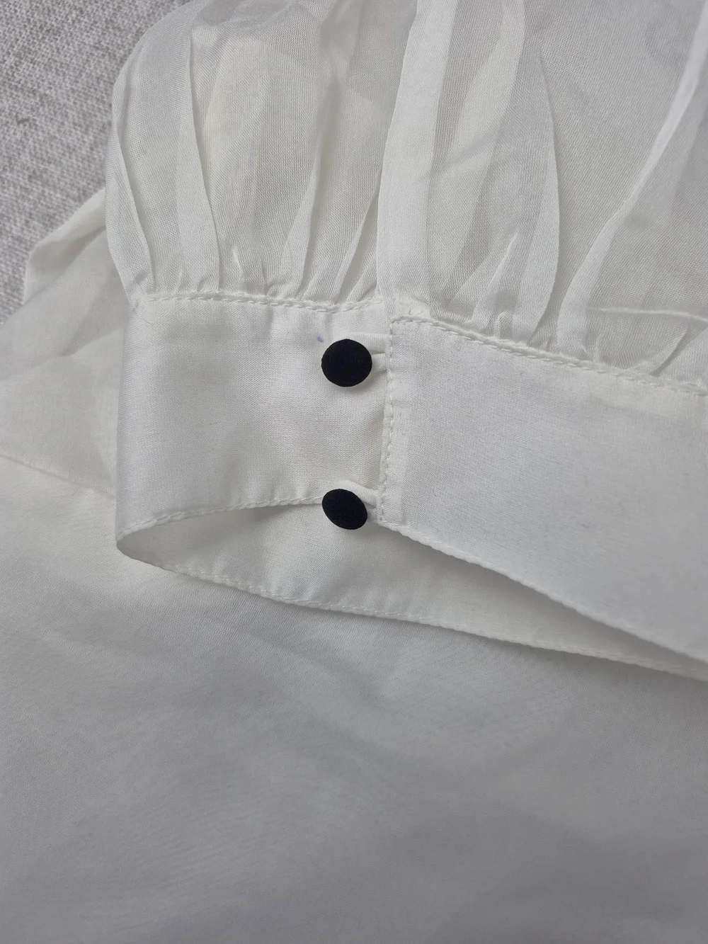 Anthropologie Maeve White Sheer Beaded Embroidered Statement Collar Blouse
